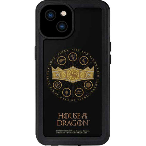HBO House of the Dragon Crown and Sigils iPhone 15 Plus Waterproof Case