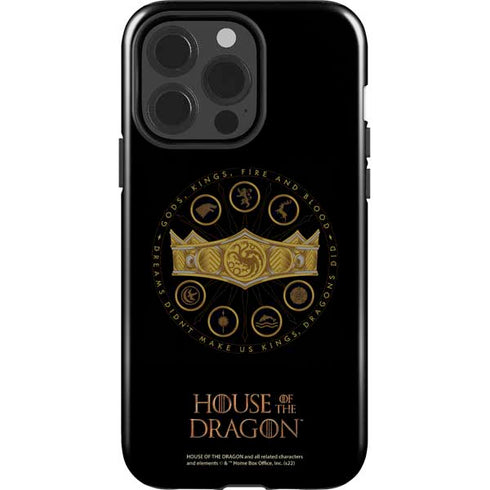 HBO House of the Dragon Crown and Sigils iPhone 15 Pro Impact Case