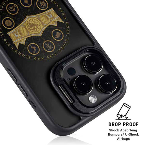 HBO House of the Dragon Crown and Sigils iPhone 15 Pro Max Kickstand Case