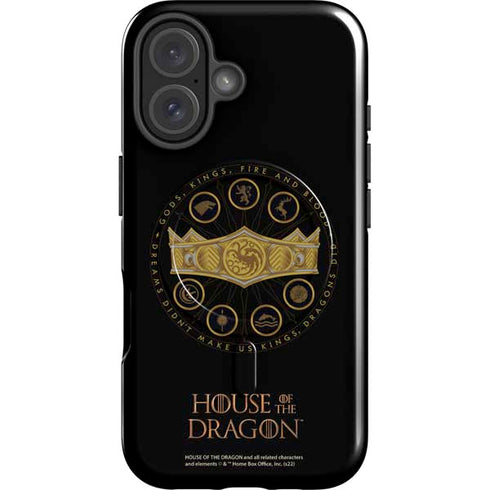 HBO House of the Dragon Crown and Sigils iPhone 16 Magsafe Impact Case