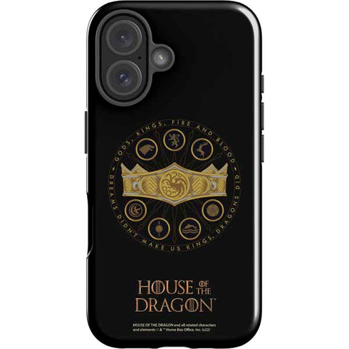 HBO House of the Dragon Crown and Sigils iPhone 16 Plus Impact Case