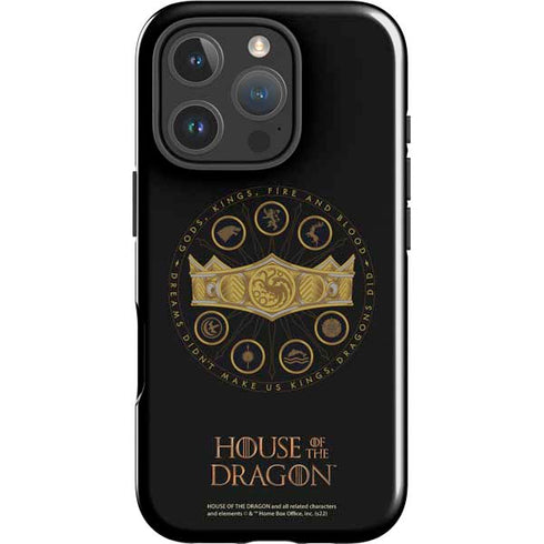 HBO House of the Dragon Crown and Sigils iPhone 16 Pro Max Impact Case