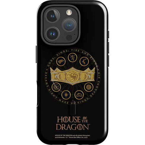 HBO House of the Dragon Crown and Sigils iPhone 16 Pro Max Magsafe Impact Case