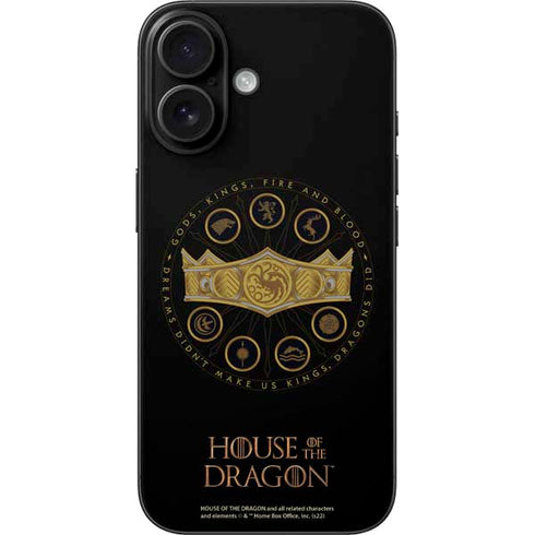 HBO House of the Dragon Crown and Sigils iPhone 16 Skin