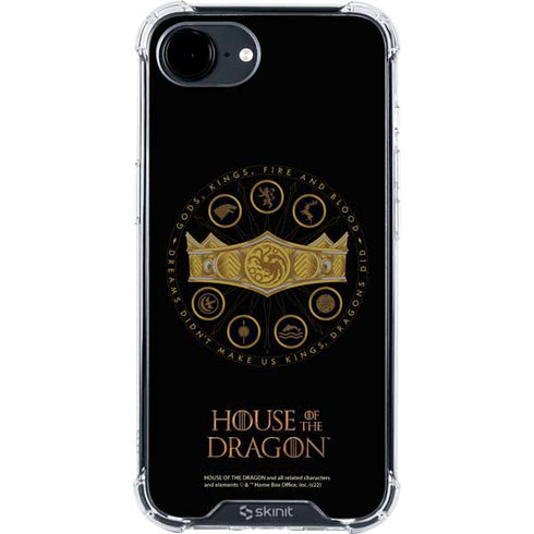 HBO House of the Dragon Crown and Sigils iPhone 16e Clear Case