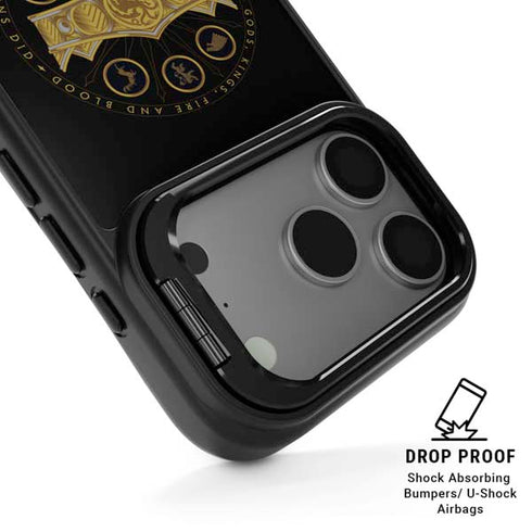 HBO House of the Dragon Crown and Sigils iPhone 17 Pro Kickstand Case