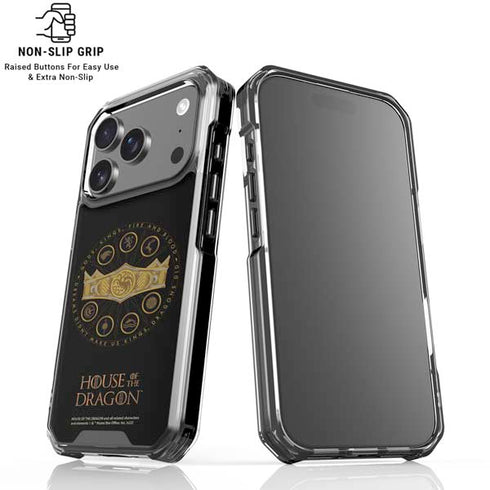 HBO House of the Dragon Crown and Sigils iPhone 18 Pro Clear Case