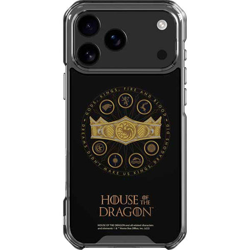 HBO House of the Dragon Crown and Sigils iPhone 18 Pro Max Clear Case