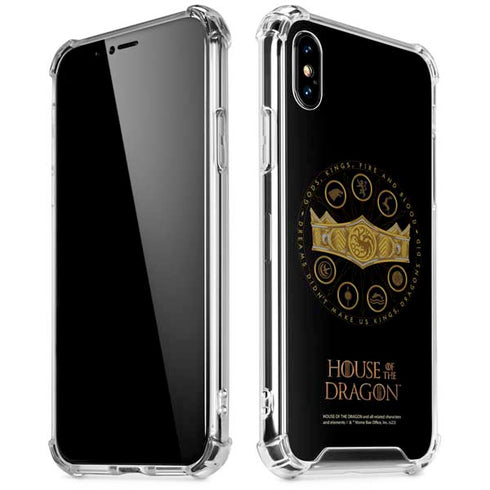 HBO House of the Dragon Crown and Sigils iPhone X/XS Clear Case