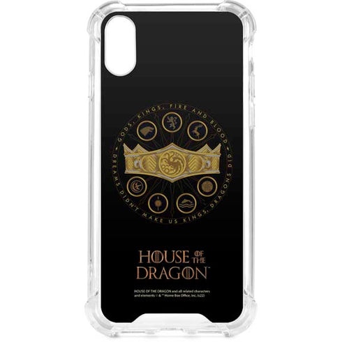 HBO House of the Dragon Crown and Sigils iPhone XS Clear Case