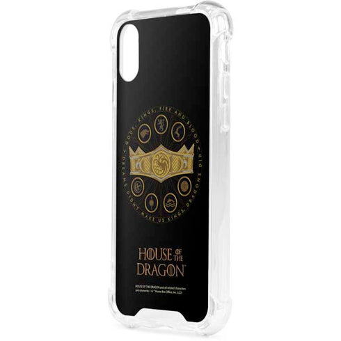 HBO House of the Dragon Crown and Sigils iPhone XS Clear Case