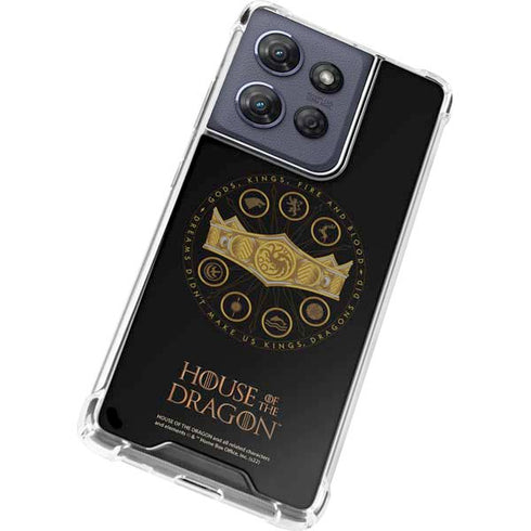 HBO House of the Dragon Crown and Sigils Moto G 5G (2025) Clear Case