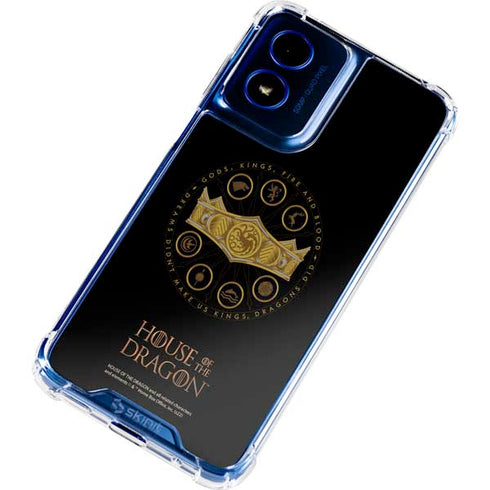 HBO House of the Dragon Crown and Sigils Moto G 5G (2024) Clear Case