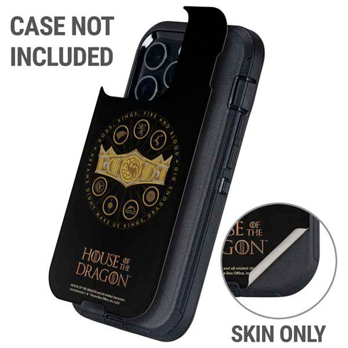 HBO House of the Dragon Crown and Sigils Otterbox Defender iPhone Skin