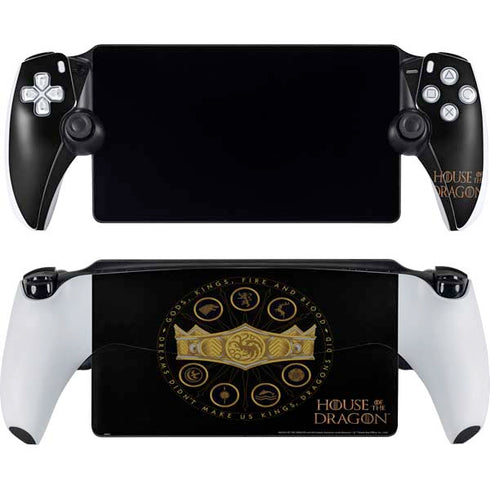 HBO House of the Dragon Crown and Sigils PlayStation Portal Remote Player Skin