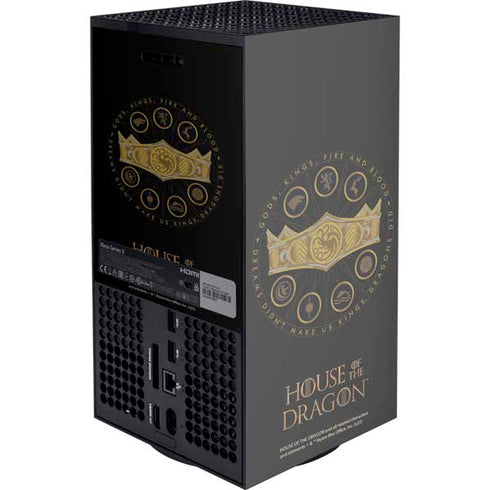 HBO House of the Dragon Crown and Sigils XBox Series X Digital Edition Console Skin