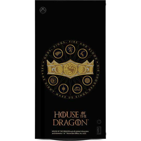 HBO House of the Dragon Crown and Sigils XBox Series X Digital Edition Console Skin