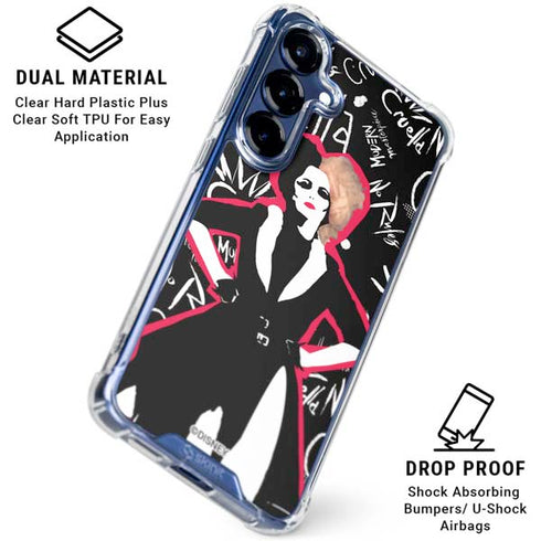 Disney Cruella (2021) Animated Pattern Galaxy S25 Plus Clear Case