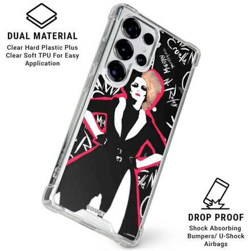Disney Cruella (2021) Animated Pattern Galaxy S25 Ultra Clear Case