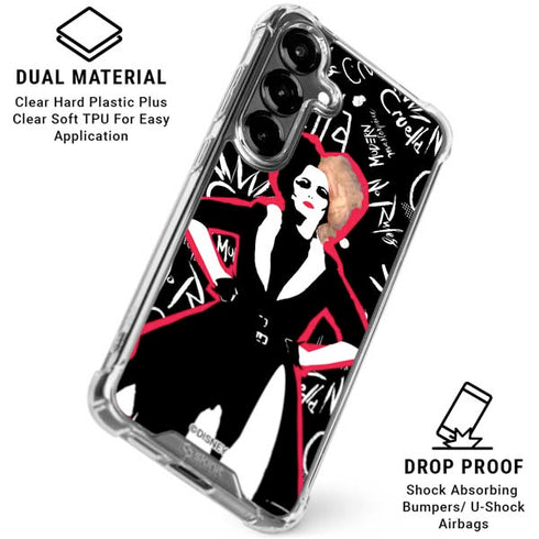 Disney Cruella (2021) Animated Pattern Galaxy S26 Clear Case