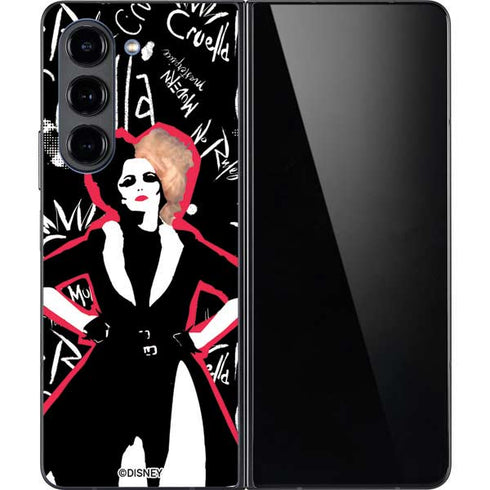 Disney Cruella (2021) Animated Pattern Galaxy Z Fold5 5G Skin