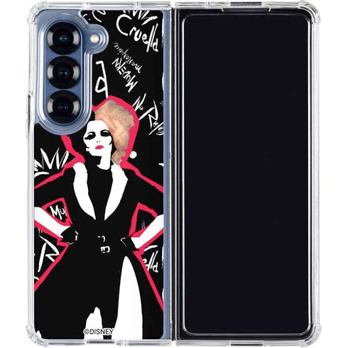 Disney Cruella (2021) Animated Pattern Galaxy Z Fold6 Clear Case