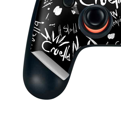 Disney Cruella (2021) Animated Pattern Google Stadia Controller Skin