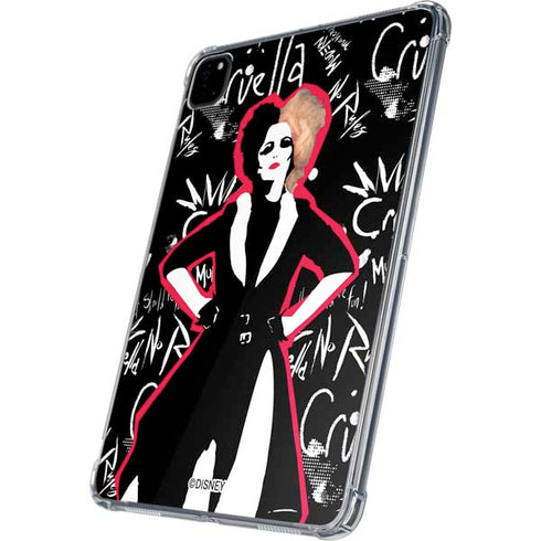 Disney Cruella (2021) Animated Pattern iPad Pro 11in (2024) Clear Case