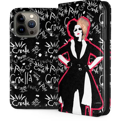 Disney Cruella (2021) Animated Pattern iPhone 13 Pro Max Folio Case