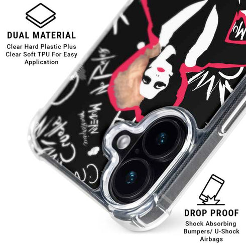 Disney Cruella (2021) Animated Pattern iPhone 16 Plus Clear Case