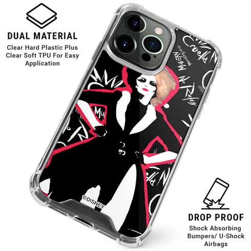 Disney Cruella (2021) Animated Pattern iPhone 16 Pro Max Clear Case