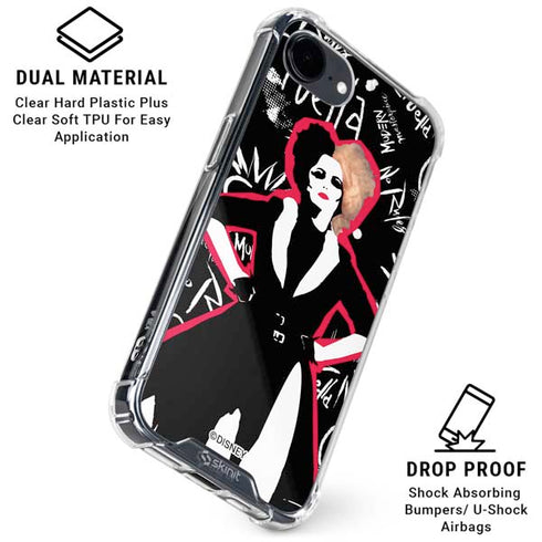 Disney Cruella (2021) Animated Pattern iPhone 16e Clear Case