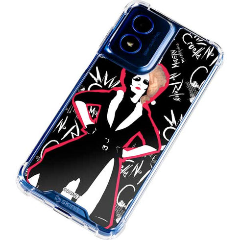 Disney Cruella (2021) Animated Pattern Moto G Play 4G (2024) Clear Case