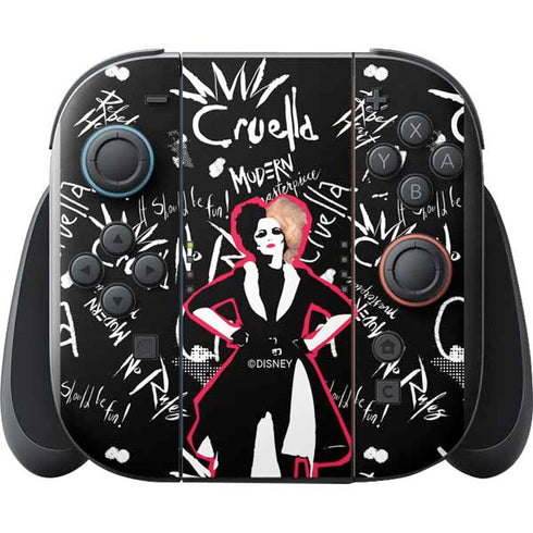 Disney Cruella (2021) Animated Pattern Nintendo Switch 2 (2025) with Joy-Con Skin
