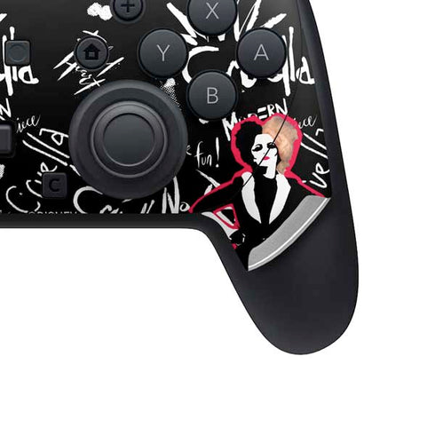 Disney Cruella (2021) Animated Pattern Nintendo Switch 2 (2025) Pro Controller Skin