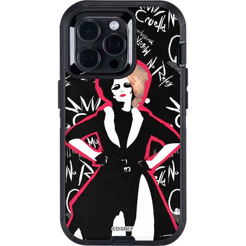 Disney Cruella (2021) Animated Pattern Otterbox Defender iPhone Skin