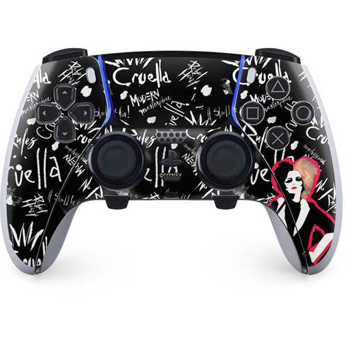 Disney Cruella (2021) Animated Pattern PS5 DualSense Edge Pro Controller Skin