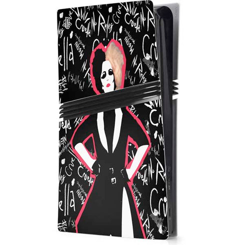 Disney Cruella (2021) Animated Pattern PS5 Pro Console Skin