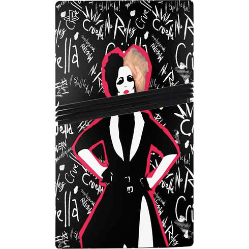 Disney Cruella (2021) Animated Pattern PS5 Pro Disk Bundle Skin