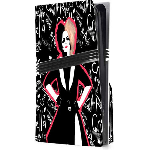 Disney Cruella (2021) Animated Pattern PS5 Pro Disk Console Skin