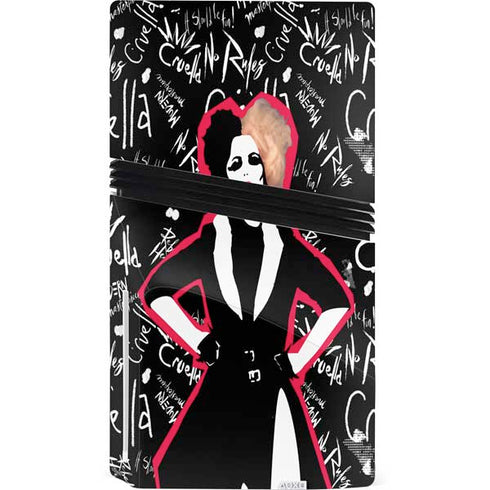 Disney Cruella (2021) Animated Pattern PS5 Pro Disk Console Skin