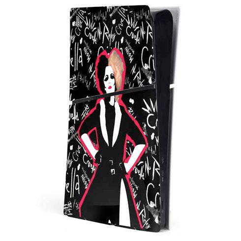 Disney Cruella (2021) Animated Pattern PS5 Slim Digital Edition Console Skin