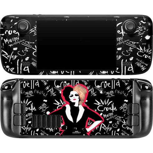 Disney Cruella (2021) Animated Pattern Steam Deck Handheld Gaming Computer OLED Skin