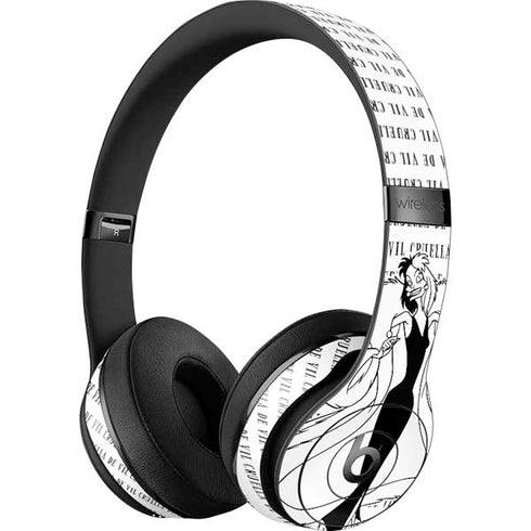 Disney Villains Cruella de Vil Black and White Beats Solo 3 Wireless Skin