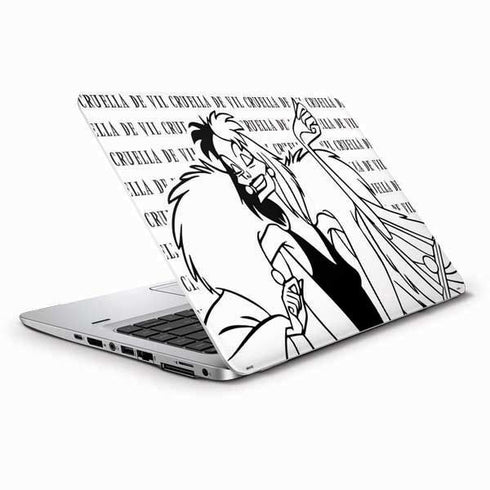 Disney Villains Cruella de Vil Black and White HP Elitebook Skin