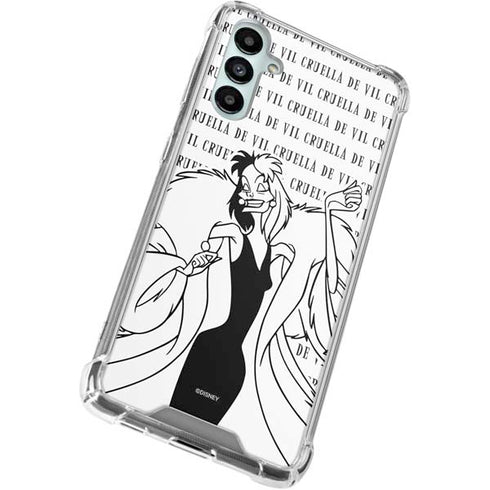 Disney Villains Cruella de Vil Black and White Gabb Phone 4 Clear Case