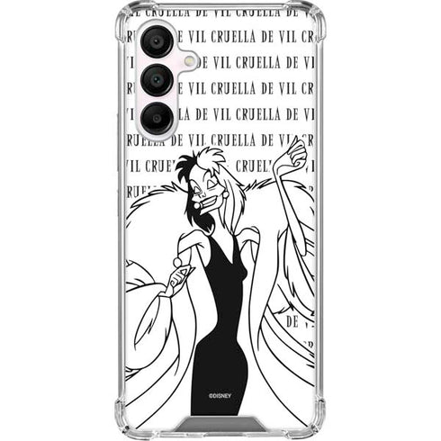 Disney Villains Cruella de Vil Black and White Galaxy A16 5G Clear Case