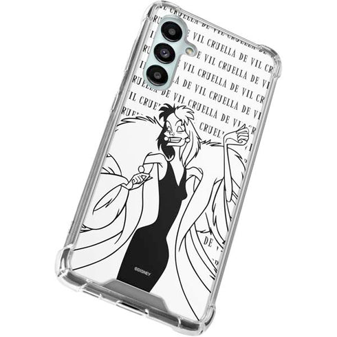 Disney Villains Cruella de Vil Black and White Galaxy A16 5G Clear Case