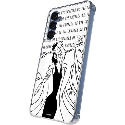 Disney Villains Cruella de Vil Black and White Galaxy A35 5G Clear Case