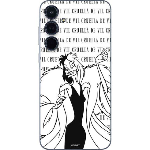 Disney Villains Cruella de Vil Black and White Galaxy A35 5G Skin